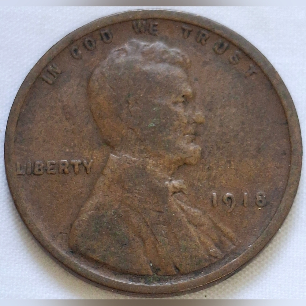 Vintage Antique 1918 Philadelphia Minted Copper Lincoln Wheat Penny